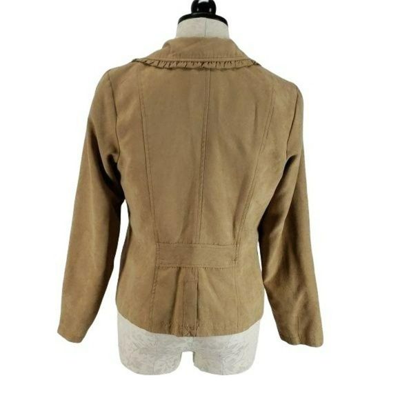 Parisian Works Tan medium 2 Button Jacket Blazer Work Attire - Picture 4 of 8